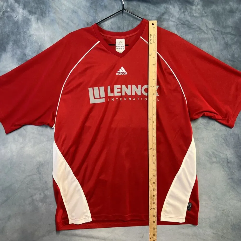 adidas Red And White Jersey Lennox Int. Blokecore L